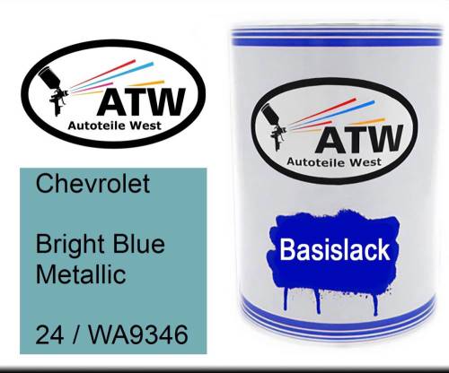 Chevrolet, Bright Blue Metallic, 24 / WA9346: 500ml Lackdose, von ATW Autoteile West.